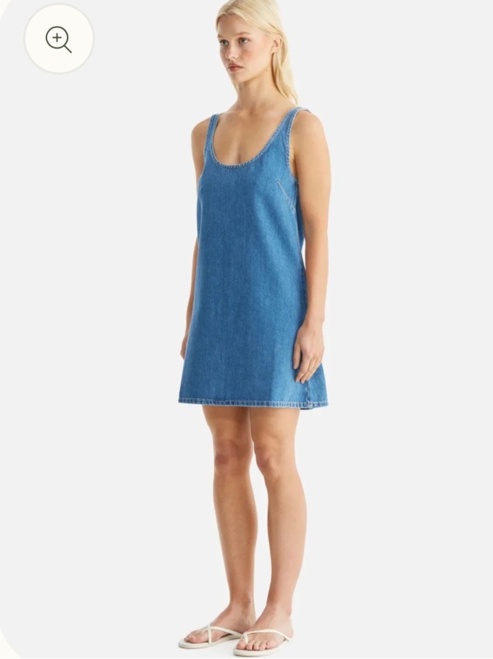 Ena Pelly Blue Denim Tank Dress - Picture 2 of 5